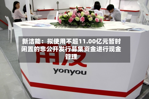 新洁能:拟使用不超11.00亿元暂时闲置的非公开发行募集资金进行现金管理-第3张图片