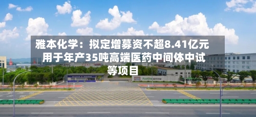 雅本化学:拟定增募资不超8.41亿元 用于年产35吨高端医药中间体中试等项目-第3张图片