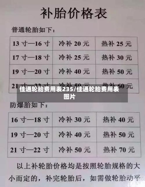 佳通轮胎费用表235/佳通轮胎费用表图片-第3张图片